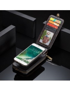 CASEME multifunkciós fekete telefontok pénztárca Apple Iphone 7 készülékhez