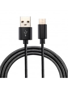 USB Type-C csatlakozású töltőkábel, adatkábel - 1 m-es - Fekete