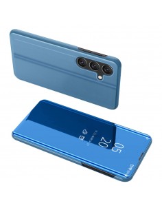 Samsung Galaxy A54 5G, oldalra nyíló, ablakos tok - Kék